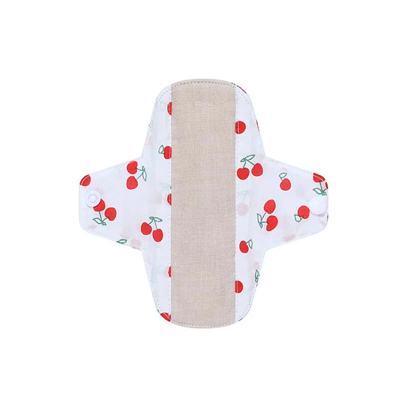 2 Pcs/Set Menstrual Pads Breathable Women Feminine Panty Liner Sanitary Napkin Pad Reusable Washable Cloth