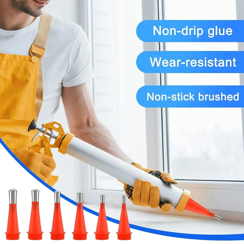 14+6PCS StainlessSteel Caulk Nozzle Applicator Caulking Finishing Finisher Silicone Sealant Sink Tool Bathroom Kitchen Tool 3