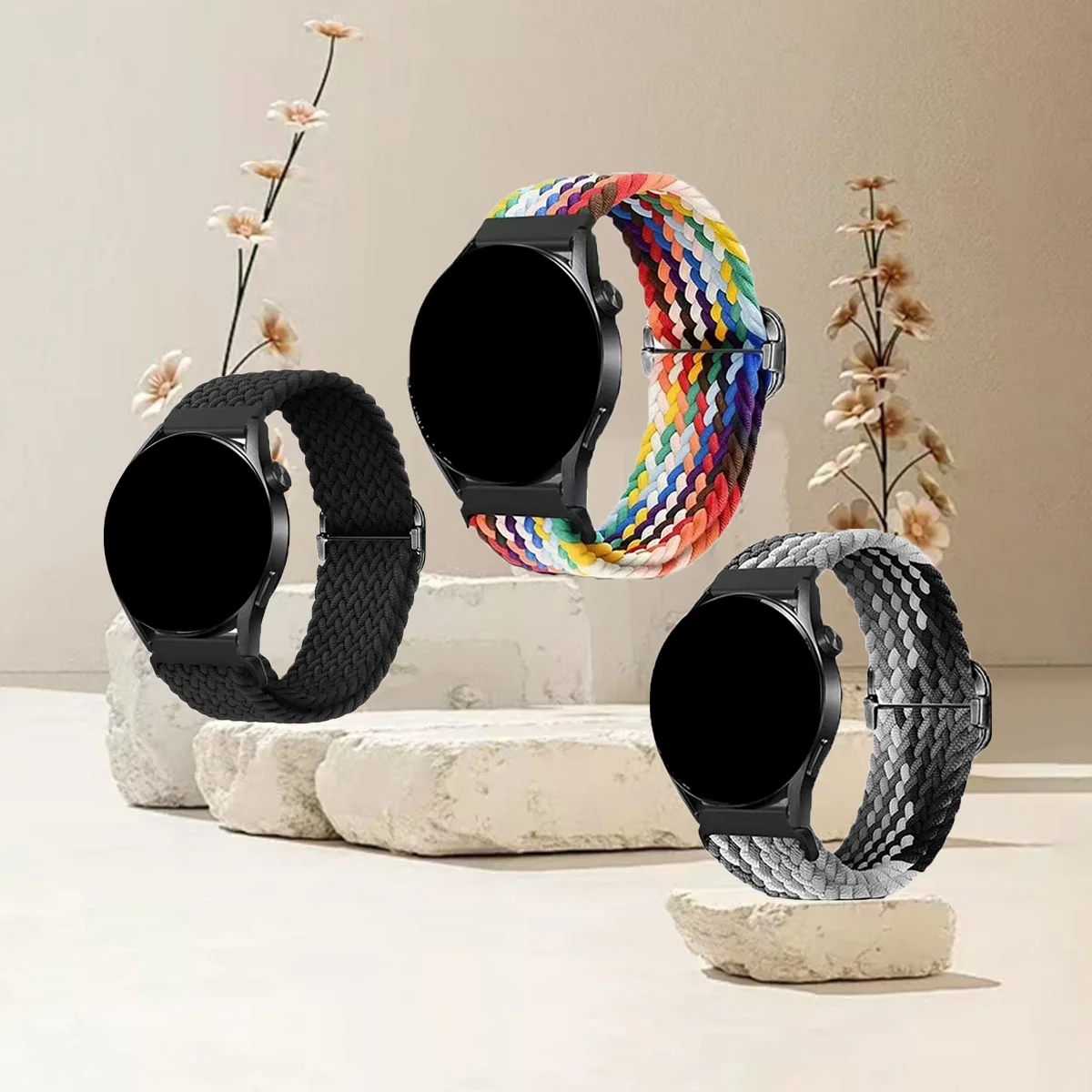 3pcs Multi-Size Braided Loop Watch Bands