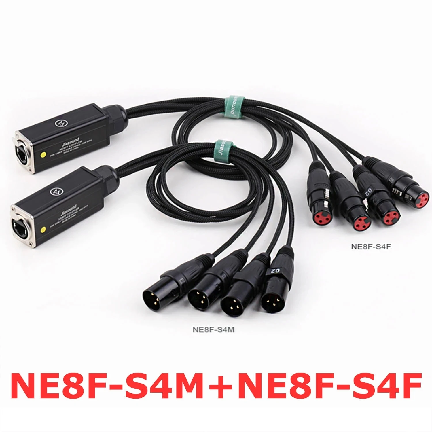 4 Channel 3 Pin Multi Network XLR Cable xlr cable for Stage Sound Lighting and Recording Studio Male and Female To RJ45 Ethercon NE8F-4M