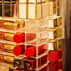53 Lattices Acrylic Lipstick Tower 360 Degree Rotating Makeup Lip Gloss Storage Rack Nail Polish Organizer Cosmetic Display Case 5