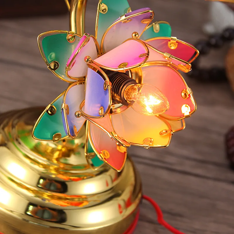 Lotus Lamp Buddha Front Light Supply Lamp S-shaped Lotus Lamp Buddhist Lamp Height 61cm Temple Home 4