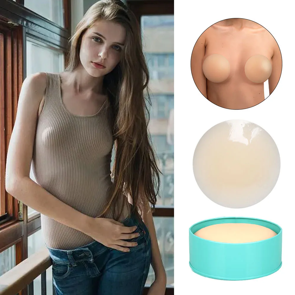 

Women's Reusable Silicone Adhesive Nipple Cover Invisible Bra Pad New Fashion Hot Sale