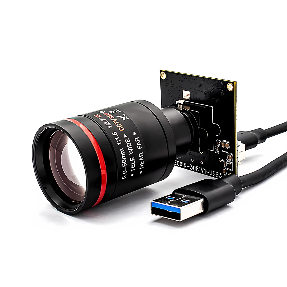 M12 Varifocal Lens 10X Zoom 2.3MP 120FPS Global Shutter USB3.0 Camera Plug And P