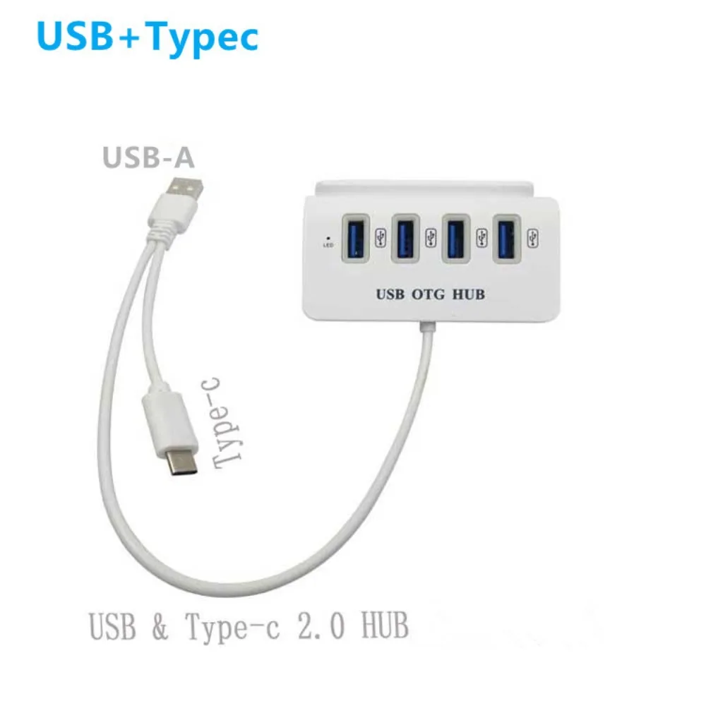 OTG Hub USB OTG HUB Docking Station USB2.0 4 in 1 Dock Holder Hub Micro 4 in 1 USB Docking Station for Mobile/PC