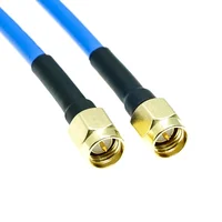 SMA ชาย SMA ชายปลั๊กตัวเชื่อมต่อทหาร RG402 RG-402 กึ่งยืดหยุ่น RF Coax Wire Coaxial Cable 0.141 "50ohm สีฟ้า 4