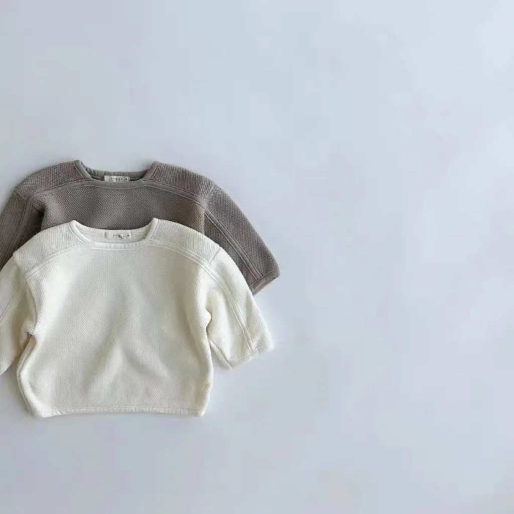 Autumn New Baby Long Sleeve T Shirts Solid Infant O-neck Tops Toddler Girl Tee Infant Boy Cotton T Shirts Kids Casual Clothes