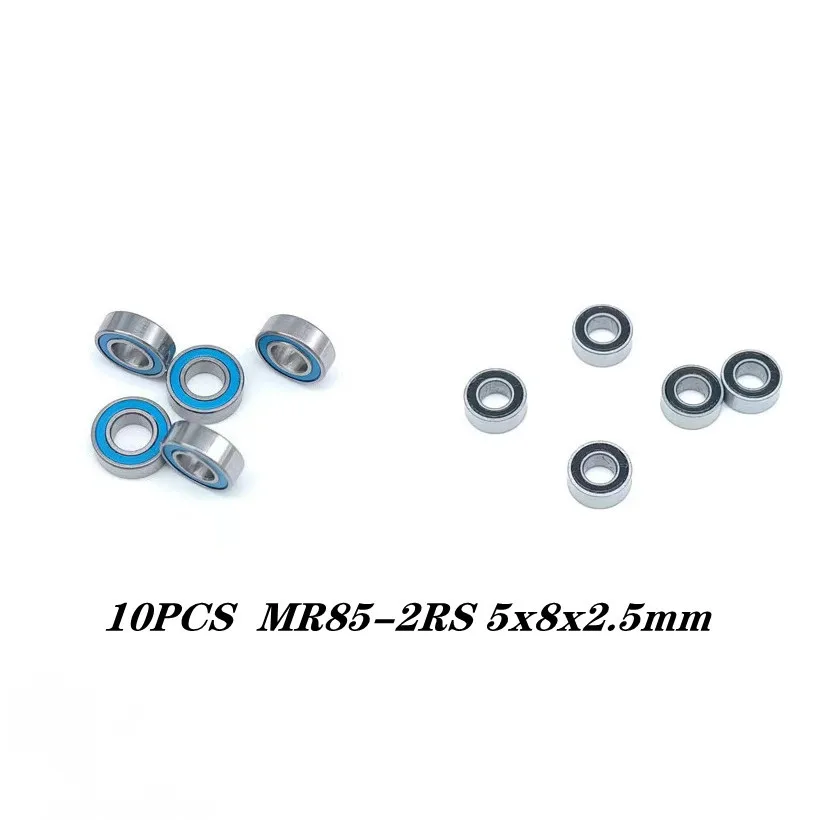 10PCS ABEC-5 MR85-2RS MR85 2RS MR85 RS MR85RS 5x8x2.5mm 파란색 고무 밀폐형 소형 고품질 깊은 홈 볼 베어링
