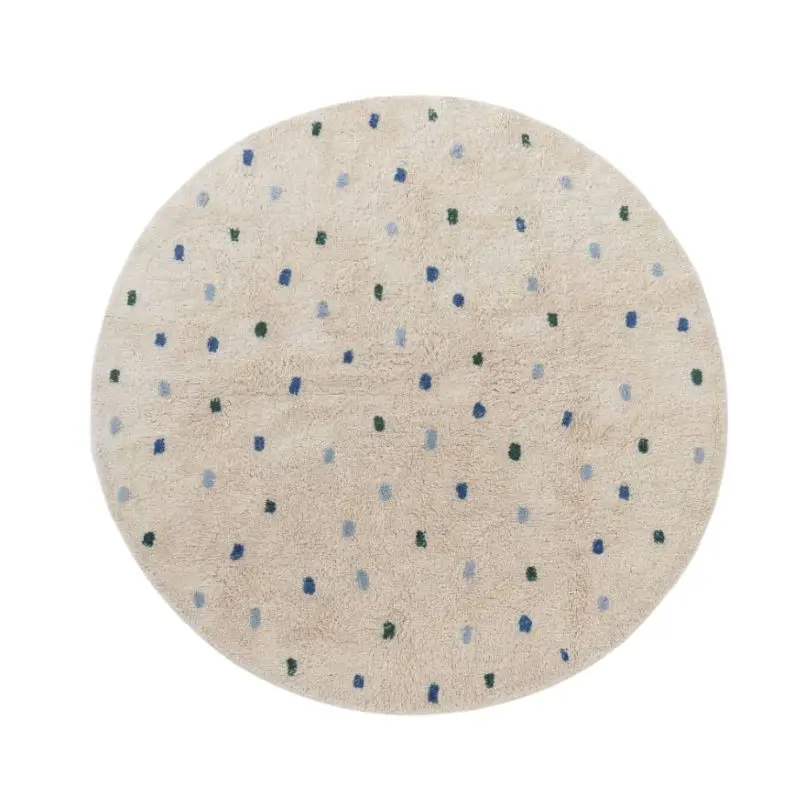 Dot Fluffy Carpet Living Room Round Hairy Nursery Play Mat For Children Soft Baby Rug Plush Bedroom Rug Christmas Gifts For Kids 6