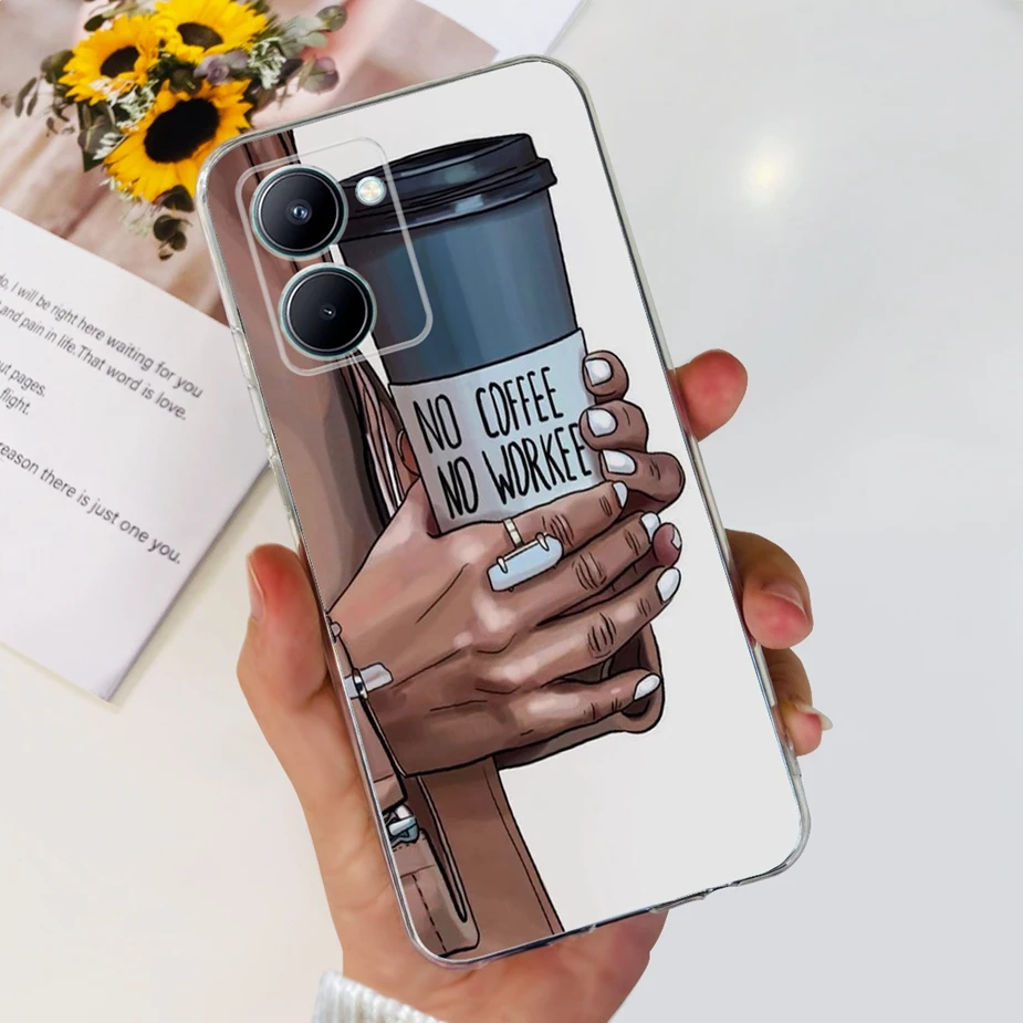 Stylish Painted Soft Silicone Back Cover – 6.5'' Phone Case