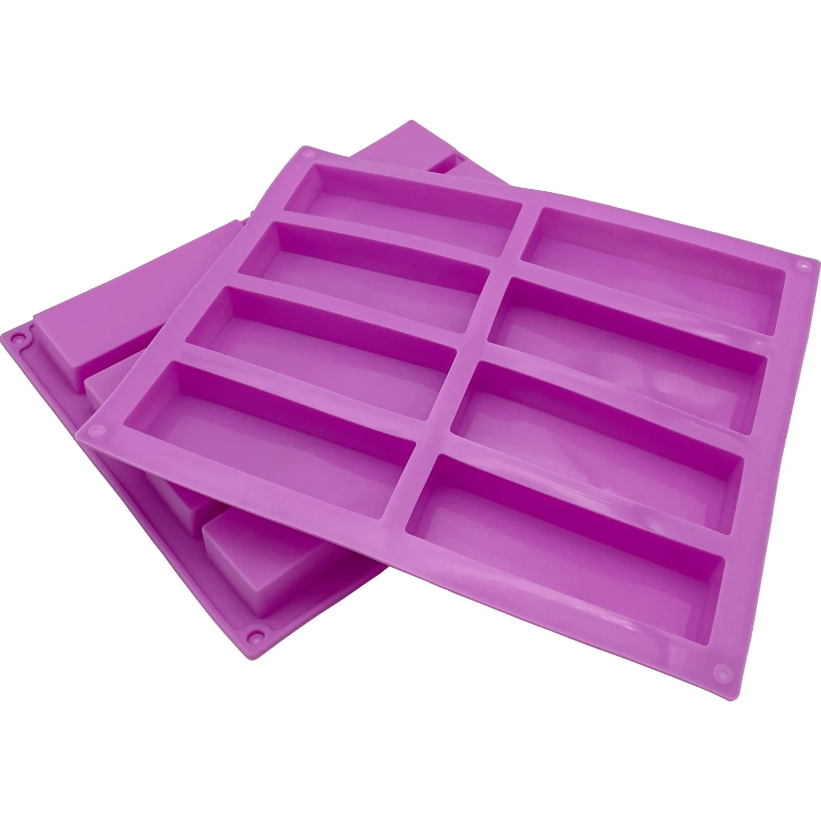 Dual Silicone Rectangle Bar Molds for Healthy Snacks and Treats
