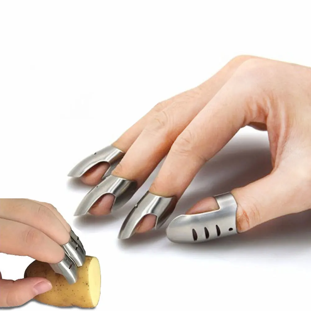 4pcs/Set Stainless Steel Finger Protector for Cooking
