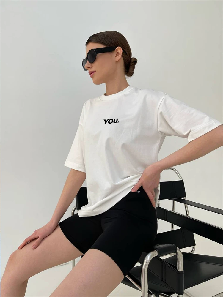 Hirsionsan Casual Loose Cotton T-shirts Women 2023 Summer O-neck All-match Basic Tees Female Simple Chic Short Sleeve704_voghion.com