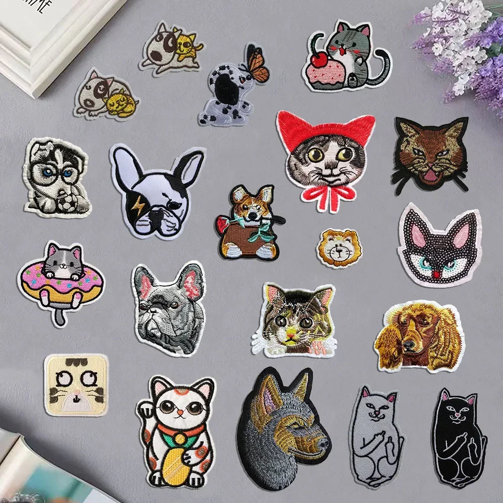 

Wholesale sales 100 pieces animal embroidery hot melt adhesive ironing cloth patch can be sewn decorated matched clothing patch
