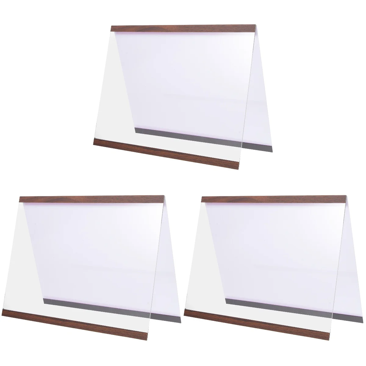 

3 Count Magnetic Wall Hanging Photo Frame Display Shelf No-punching Framed Adhesive File Wood Picture