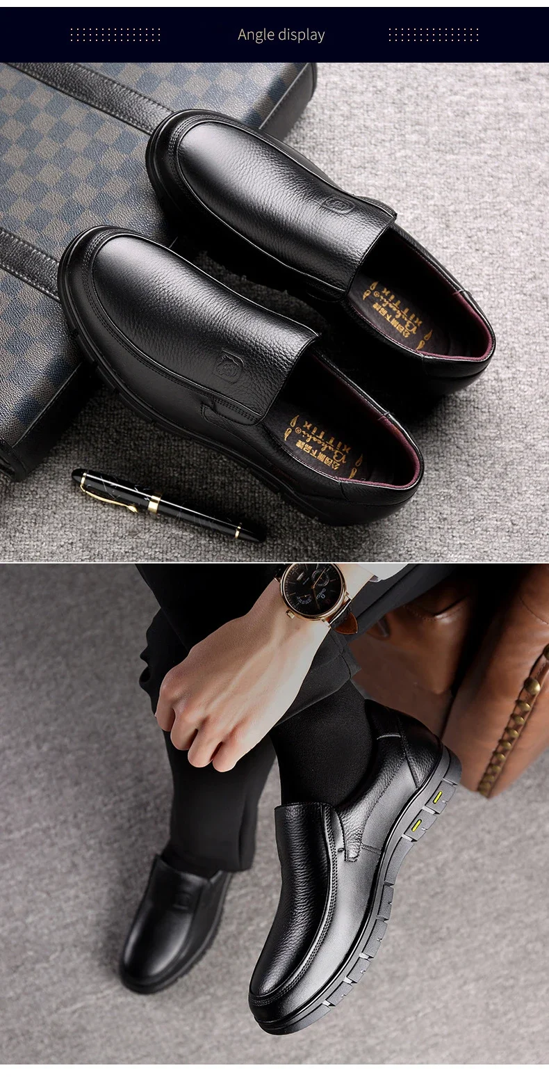 Genuine Leather Casual For Men Handmade Flat Platform Walking Shoes Outdoor Footwear Loafers Breathable Sneakers_vogvips.com
