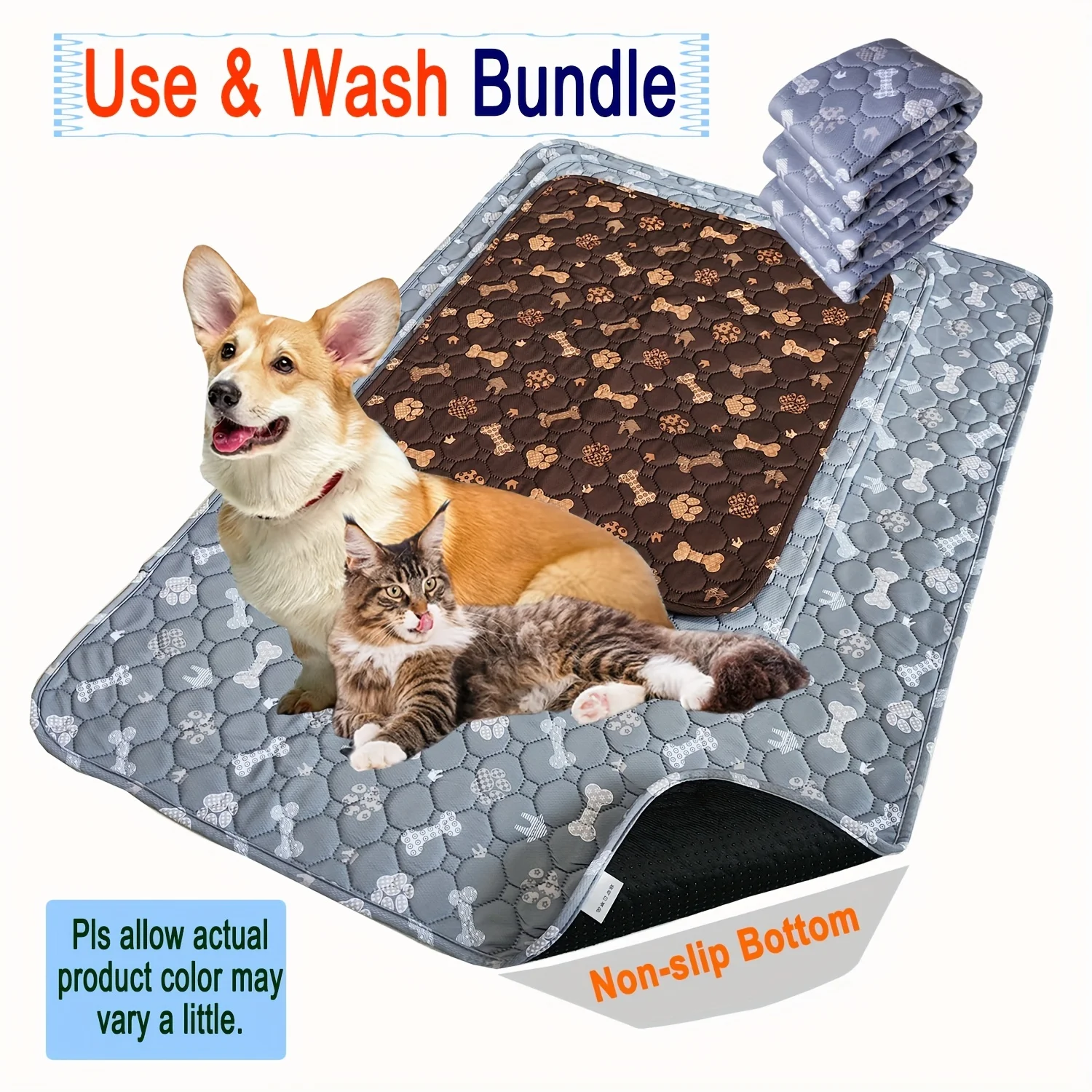 Large Pet Dog Pee Pads Rosa Rink Washable Sleep Play Pad Reusable Dogs Puppy Pads Pet Training Pads for Dogs 2pcs dog pee pad dog training pad