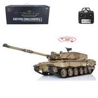 Heng Long 1/16 Scale 7.0 Plastic RC Tank Challenger II RTR Model 2.4G 3908 Painted In Yellow Gearbox Wheels Smoking Unit TH17734 1