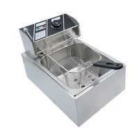 6L/81 Electric Fryer Single Cylinder Single Sieve Deep Fryer Chips Fry Fryer Snack Machine Street Vendor Stall 1