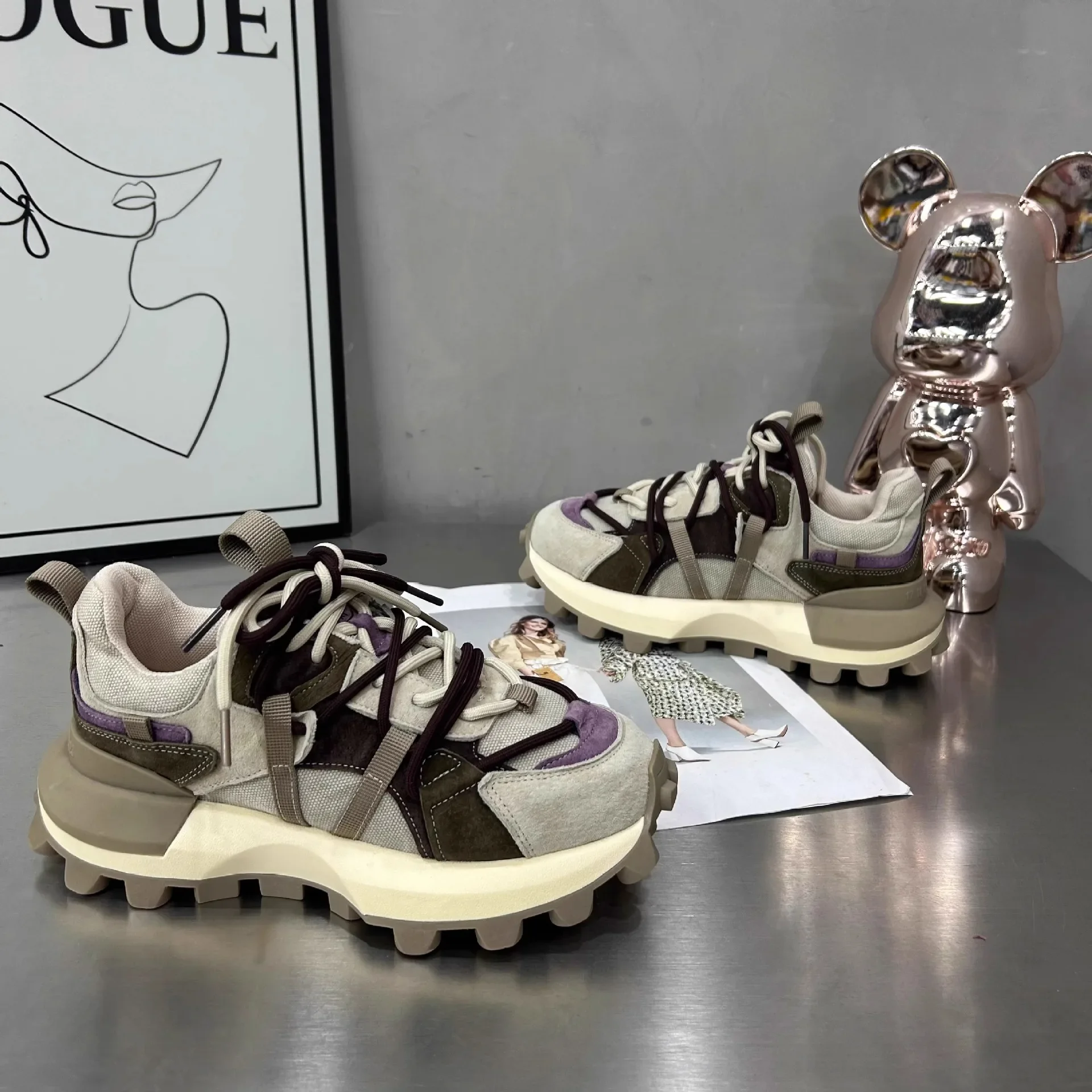 

Forrest Gump shoes women spring and fall new thick bottom casual sneakers fashion trend pops shoes women