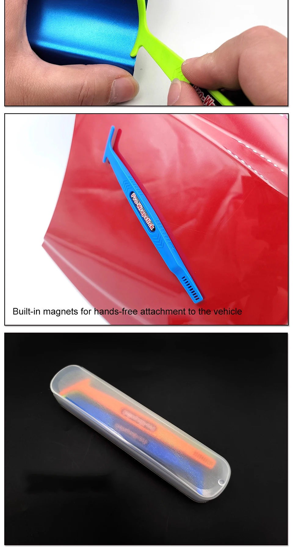 Professionelles Magnetisches Auto-Folierungswerkzeug-Set - Kanten-Einpresswerkzeug, Lücken- und Naht-Finishing-Set für PPF/Vinyl-Installation – Detail 4
