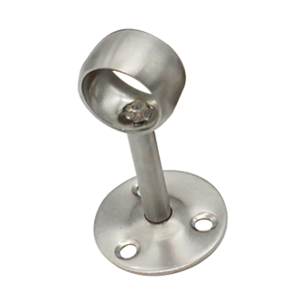 1 pc Support Shelf Tube Bracket 1inch Flange Wardrobe Closet Rod Rail Curtain Rod Bracket for Closet Storage / Shower Stand