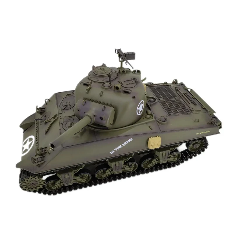 Henglong 3898-1 M4A3 Main Battle Tank 1/16 RC Model US Sherman Battle Metal Tracks Military Remote Control Toys Car 4