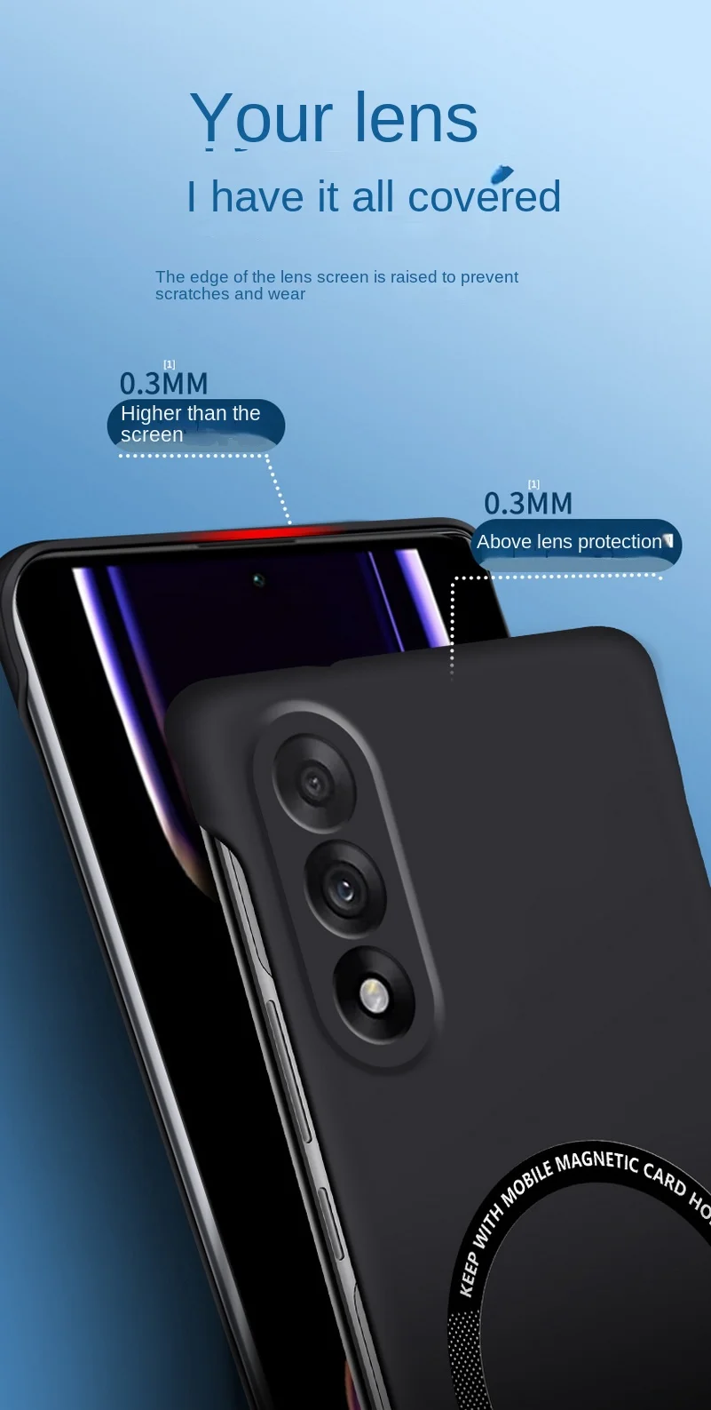 Ultra-Thin Frameless Magnetic Phone Case with MagSafe Compatibility