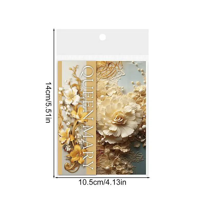 Bloc De Papel Para Scrapbooking Y Decoupage - Diseño Floral, Hoja Desgarrable, 14x10.5 Cm | Manualidades, Tarjetas, álbumes