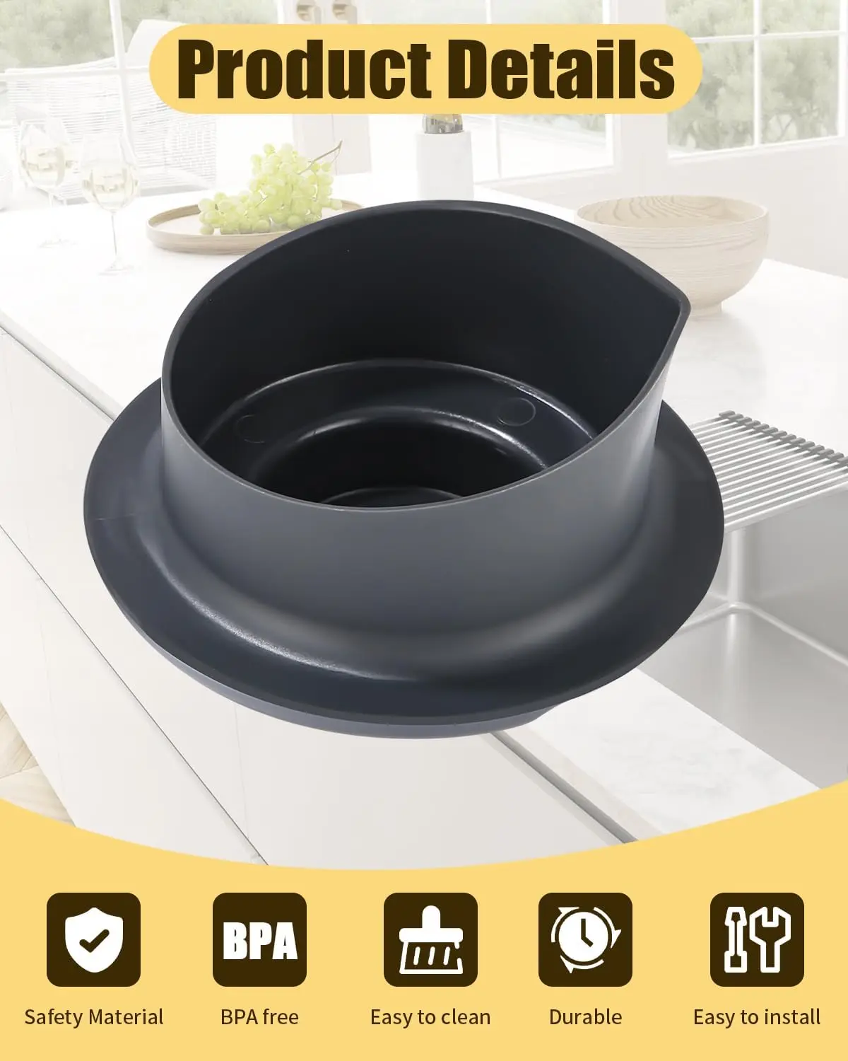 Description Picture 6 of itemMeasuring Cup for Thermomix TM5 TM6,Measuring Cup Lid with 100 ml and 50 ml Scale for Thermomix