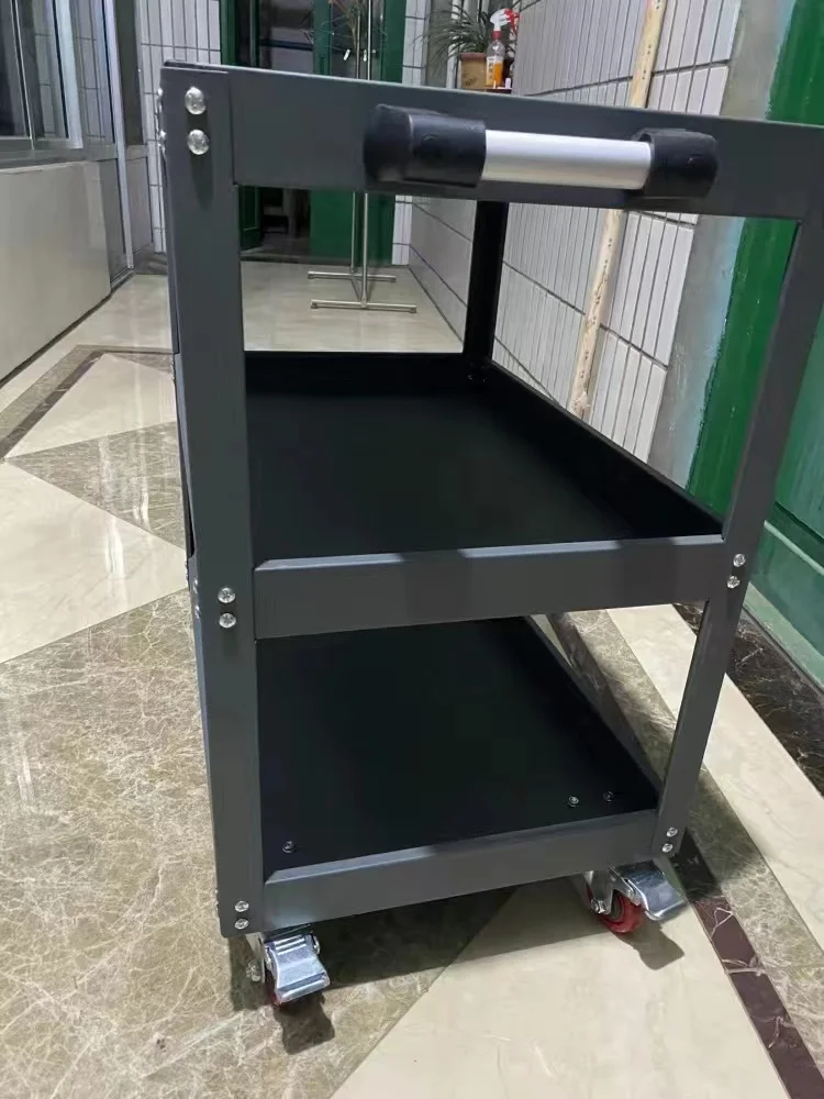 Tool Cart Trolley Auto Repair Drawer-Type Multi-Functional Workshop Repair Three-Layer Mobile Car Storage Shelf Trolley Workshop Tool Cart