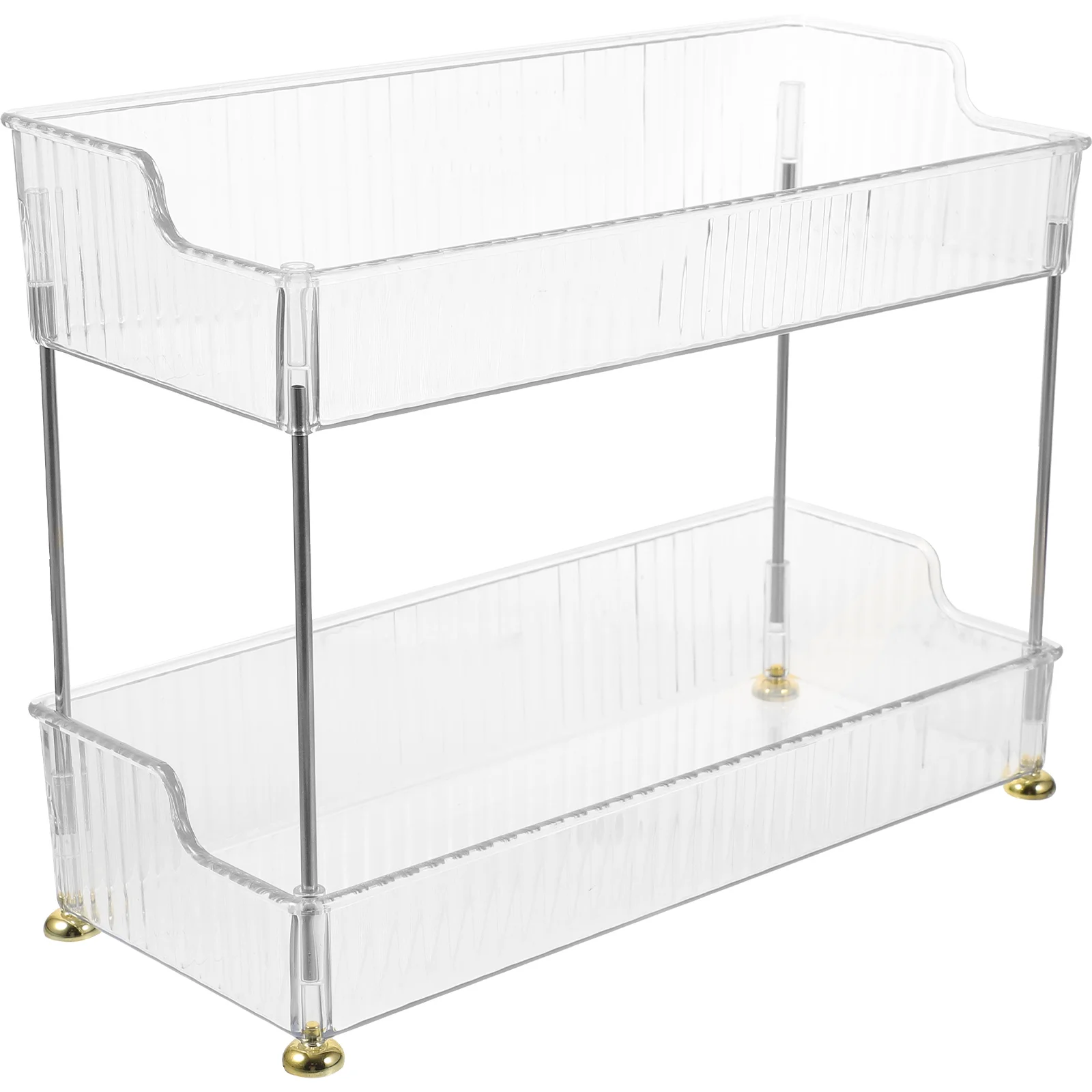 

Multi-layer Shelf Bathroom Organizer Toiletry Storage Rack Shelves Cosmetics Holder Dresser Skin Care Corner Countertop