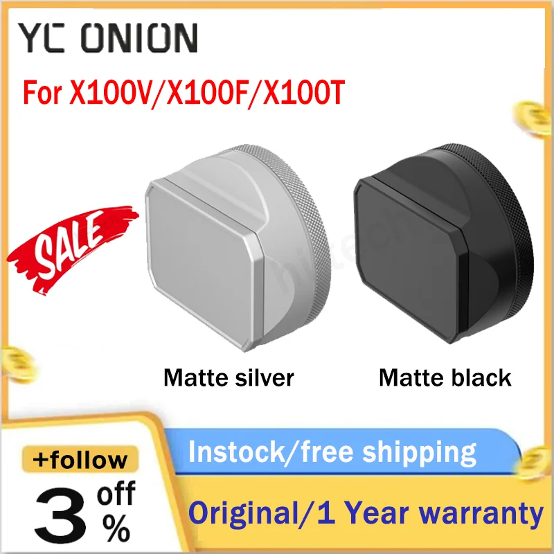 YC Onion Camera Lens Hood Shade for Fujifilm X100V X100F with 49mm