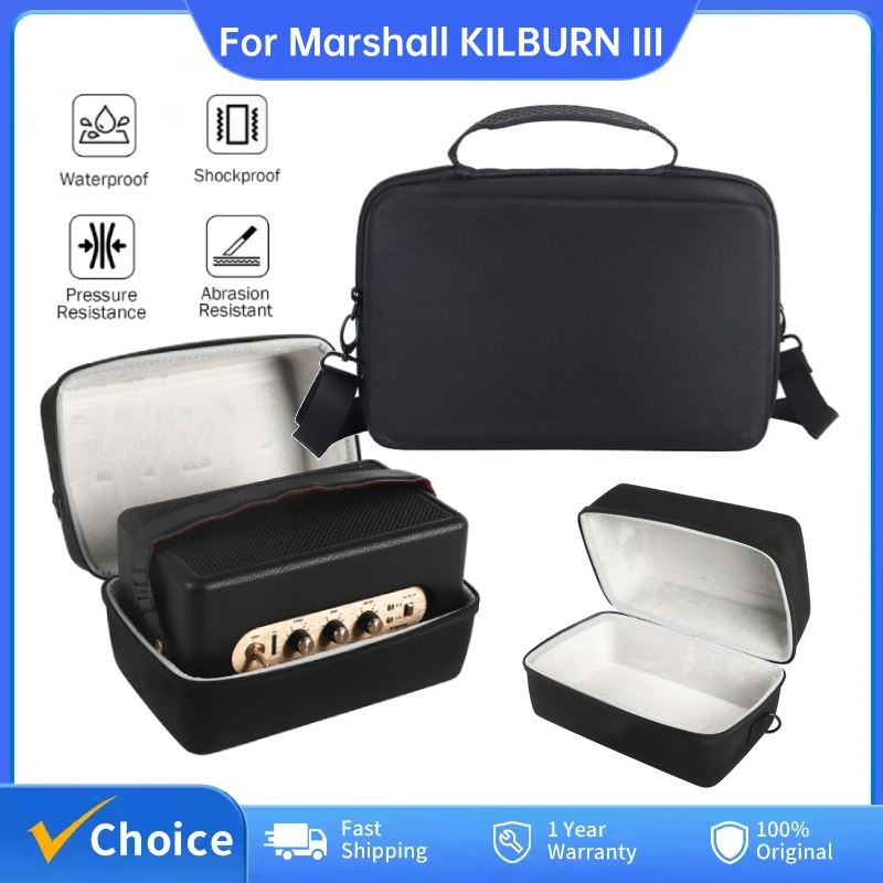 Portable Carry Case For Marshall KILBURN III Hard Shell Storage Bag Shockproof Travel Protective Case w/Adjustable Strap Handbag