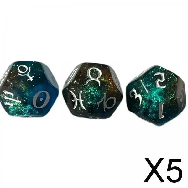 

Развлекательные игрушки 5X астрологический кубик, многогранные игральные кости для настольных игр