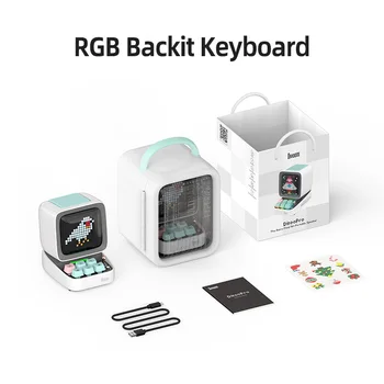 Divoom Ditoo-Pro bluetooth desktop bluetooth speaker portable kids lametric time clock pixel art retro  gaming room alarm clock 6