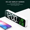 LED Digital Alarm Clocks With Snooze Digital Temp Time Music Dual Clock With USB Charger Large Digit Display Brightness Dimmer 5