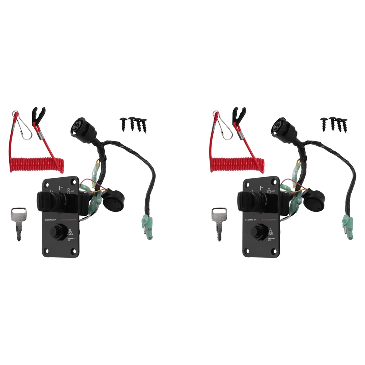

2X Outboard Single Engine Key Switch Panel for Yamaha 704-82570-12-00 704-82570-08-00 704-82570 704-82570-11-00