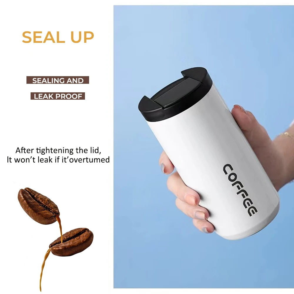 550ml Coffee Cup Insulated Mug 304 Stainless Steel Travel Thermos Cup Car Covered Coffee Vacuum Flask Beer Mug Vacuum Cup