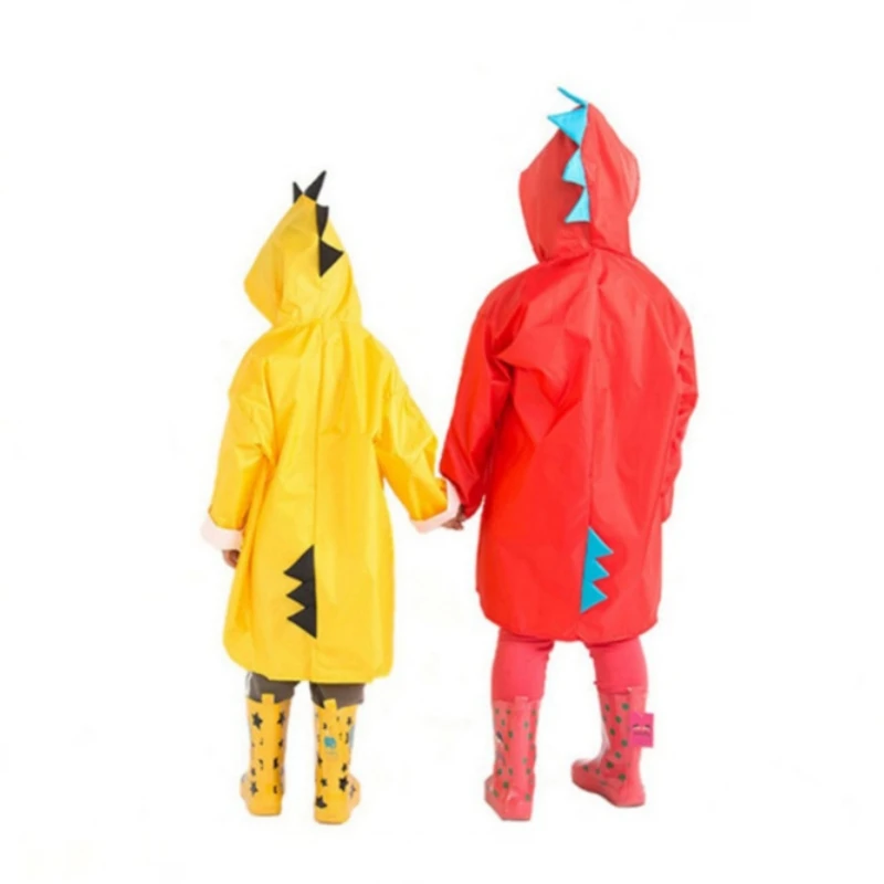 Raincoat Poncho Outdoor Student Dinosaur Polyester Waterproof Cartoon Boys Girls