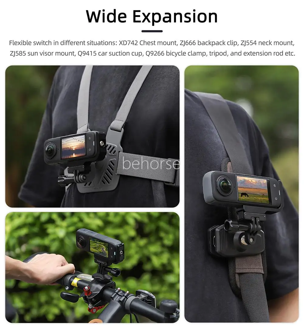 Insta360 X5/X4 자기 접이식 마운트 어댑터 Insta360 X5 액세서리용 L자형 수평 수직 퀵 릴리스 마운트