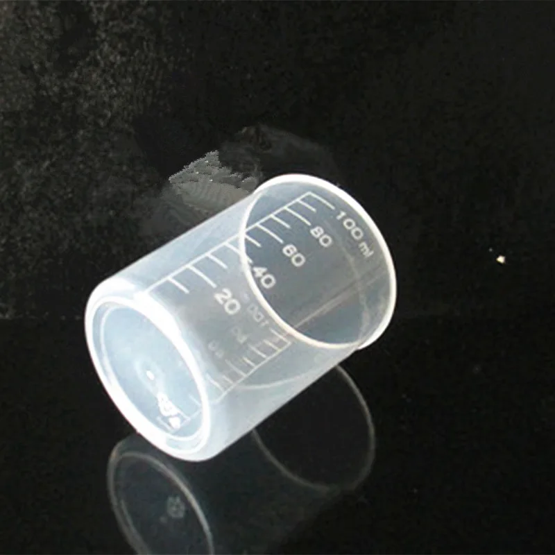100 ML 1 Piece Laboratory Scale Measuring Cup Thickened Food Transparent Plastic Sampling Container Lab Supplies stainless measuring cup