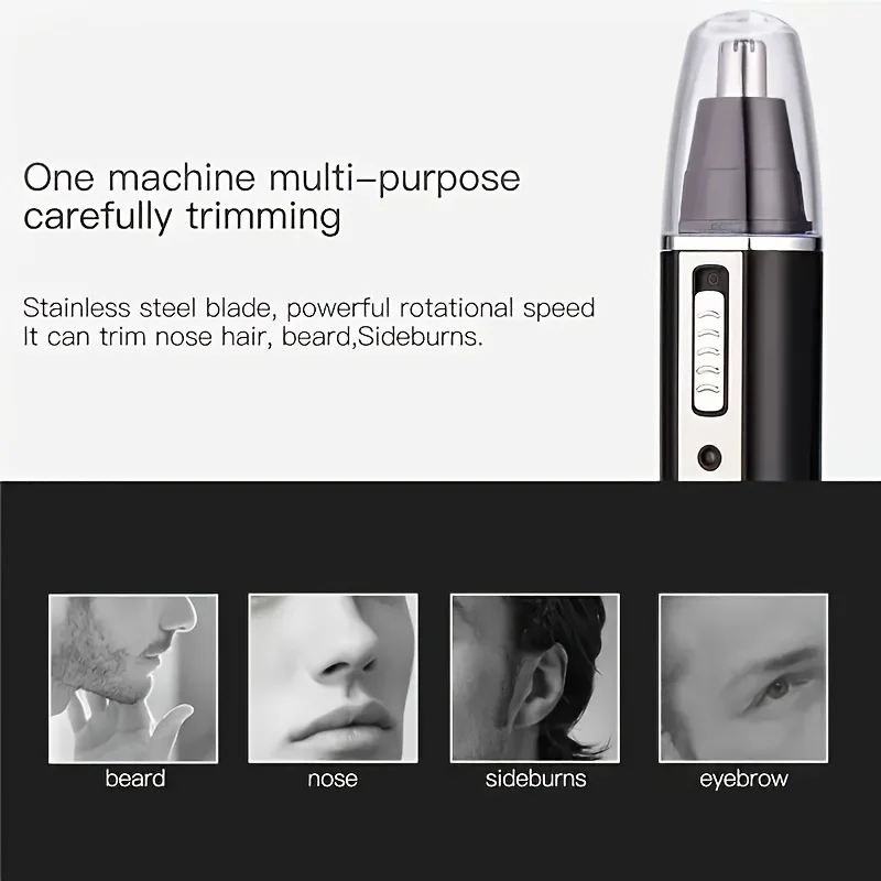 Xiaomi 4-in-1 Painless Nose Hair Beard and Eyebrow Trimmer Rechargeable Electric Beauty Kit for Men and Women with USB Charging 6