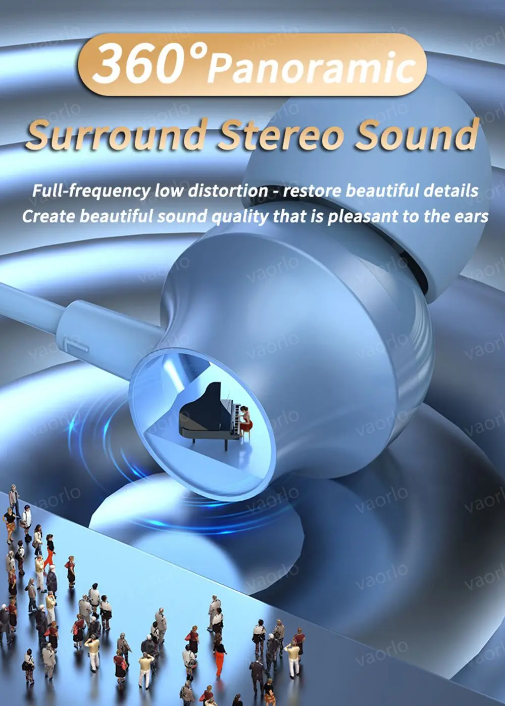 Description Picture 5 of itemDigital Chip Wired Earphone 3.5mm AUX/Type C 9D HiFi Surround Heavy Bass In-Ear Headsets For Samsung Huawei Iconic Brand OPPO iPad PC