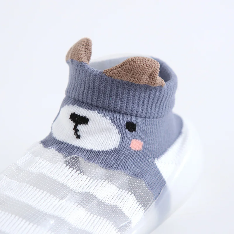 Children Baby First Walker Shoes Non-slip Newborn Baby Boy Girl Cotton Floor Socks Rubber Sole Cartoon Indoor Socks Infant Shoe