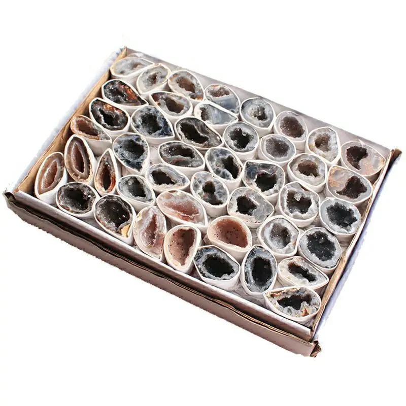 fashion  No Hole Agates Different size Crystal geode Raw Rock Mineral Energy Natural Quartz Reiki Healing Decoration Crafts 6