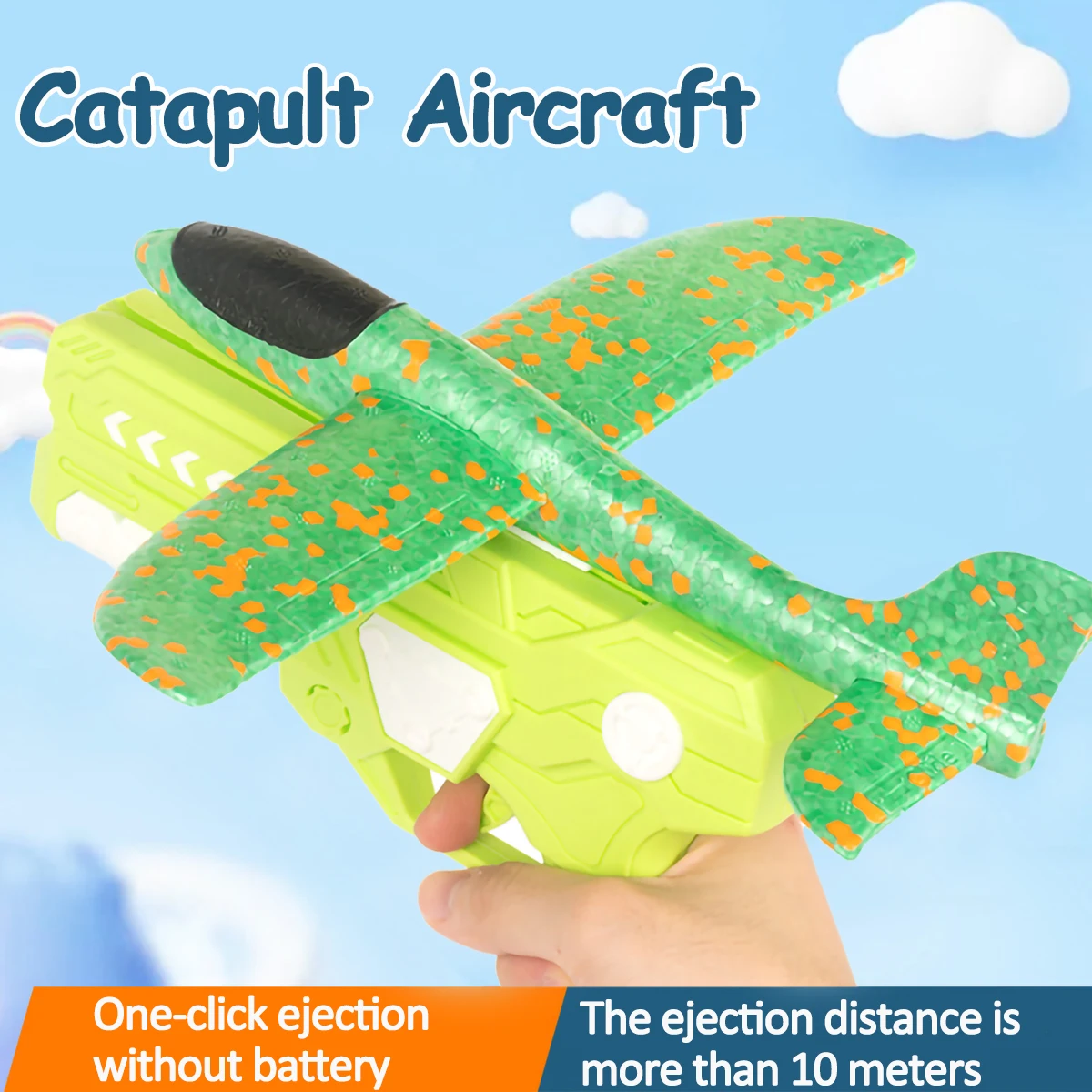 Kids Toys Catapult  Foam AirPlane Gun-style Launching Aircraft Gunner Throwing Aircraft Toys for Boys Birthday Christmas Gifts 6