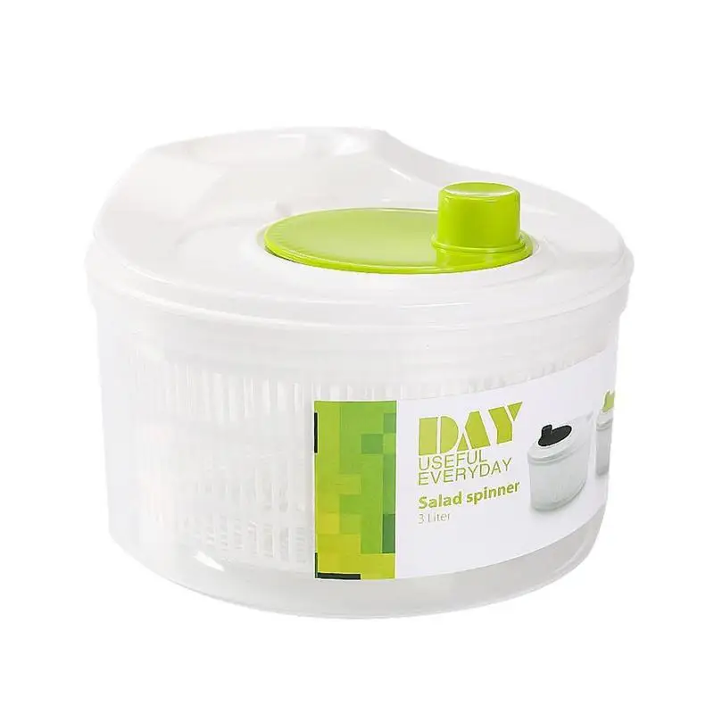Plastic Manual Vegetable Drier Salad Spinner Lettuce Greens Washer Crisper Strainer Salad Vegetable Drier Tool Kitchen Supplies