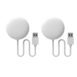 Dual Pack Tuya WiFi Smart IR Remote Control for Smart Home Integration (WHITE)