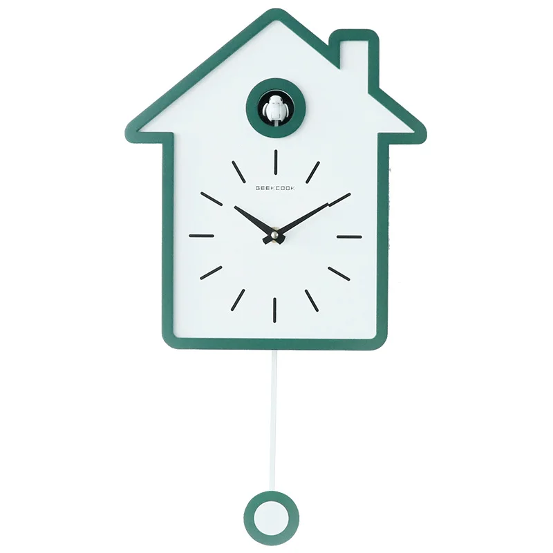 Cuckoo Clock Pendulum Wall Clock Green  